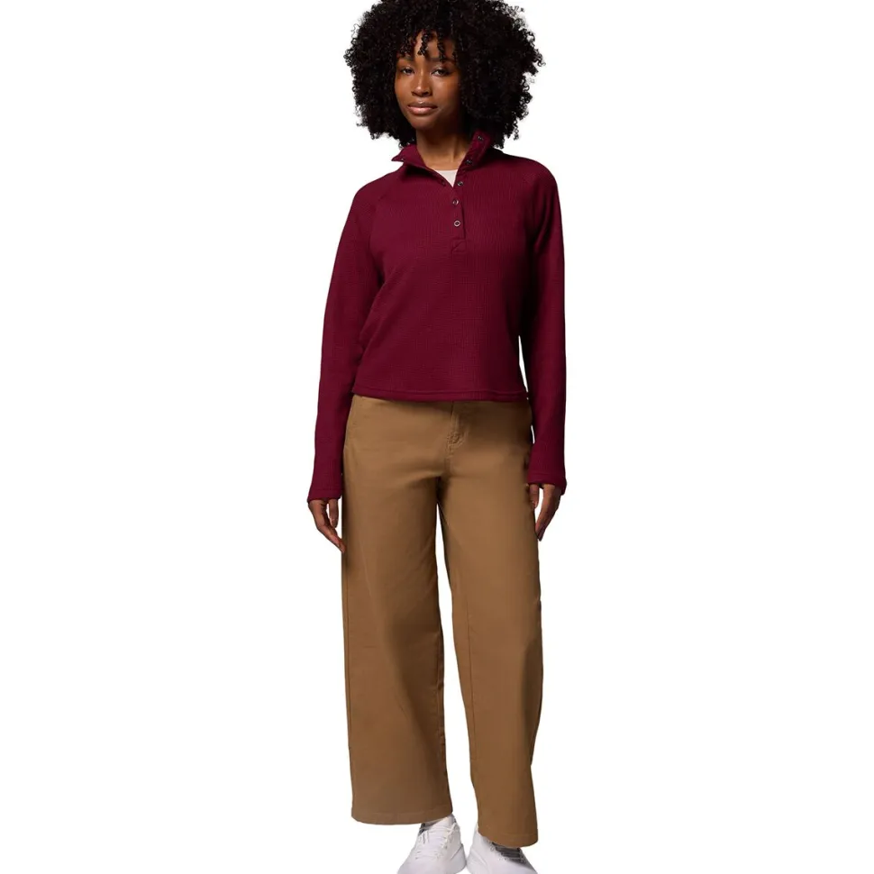 Holly Hideaway Waffle 1/2 Snap Pullover - Women's