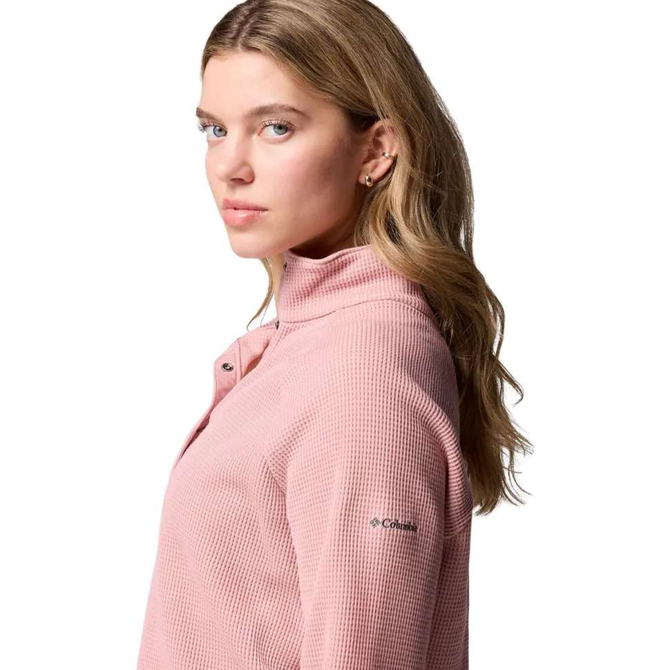 Holly Hideaway Waffle 1/2 Snap Pullover - Women's