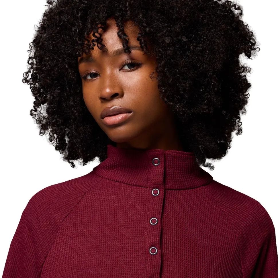 Holly Hideaway Waffle 1/2 Snap Pullover - Women's