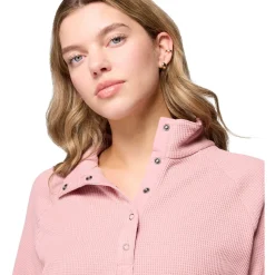 Holly Hideaway Waffle 1/2 Snap Pullover - Women's