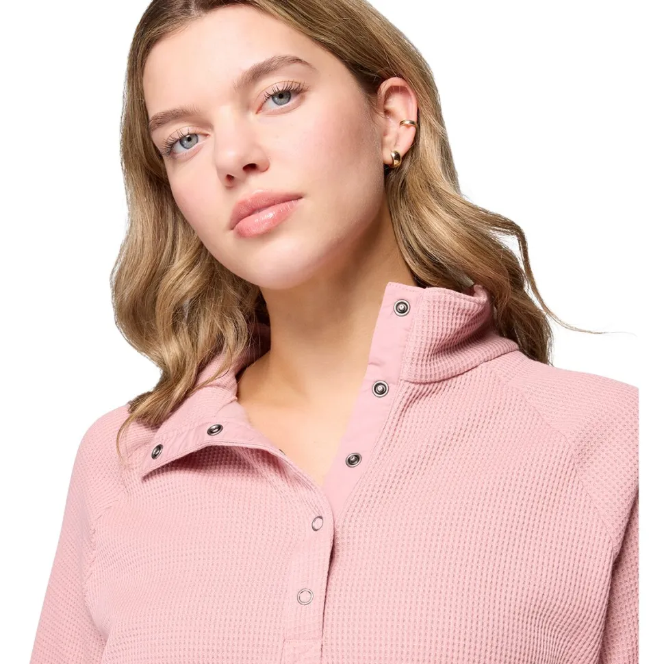 Holly Hideaway Waffle 1/2 Snap Pullover - Women's