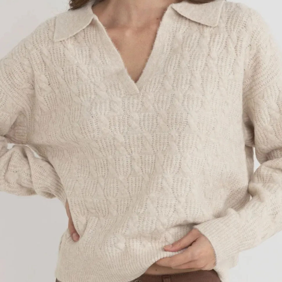 Lexie V-Neck Collared Jumper - Women's