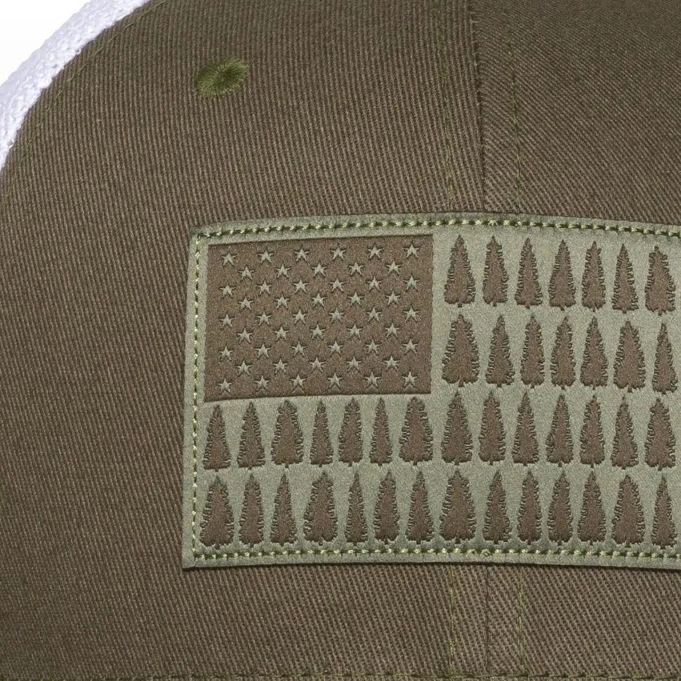 Mesh Tree Flag Trucker Hat