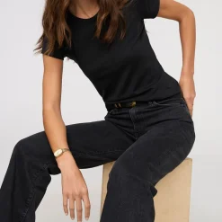 Midweight Performance Denim HighRise Wide Leg Pant - Women's