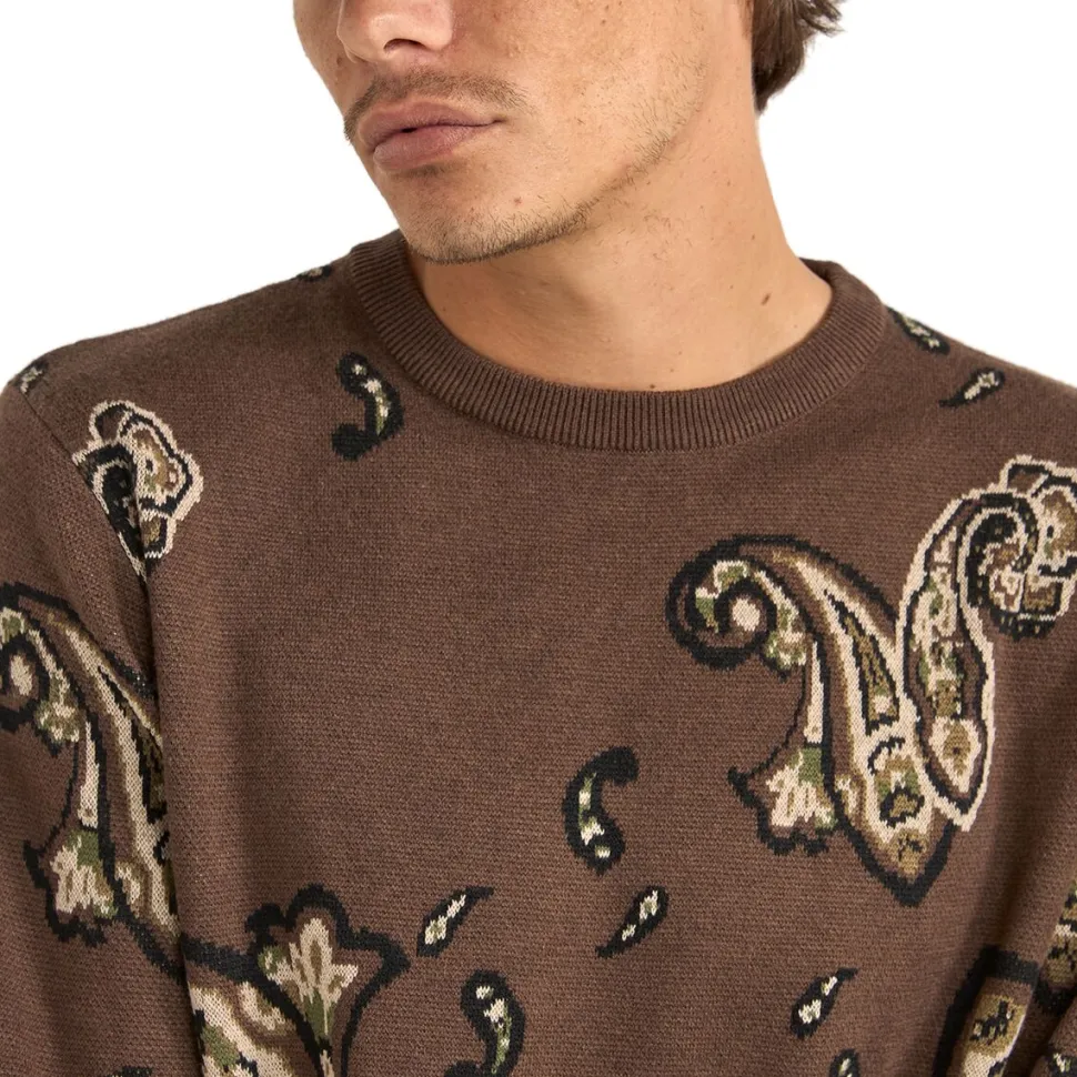 Mohair Paisley Knit Sweater - Men's