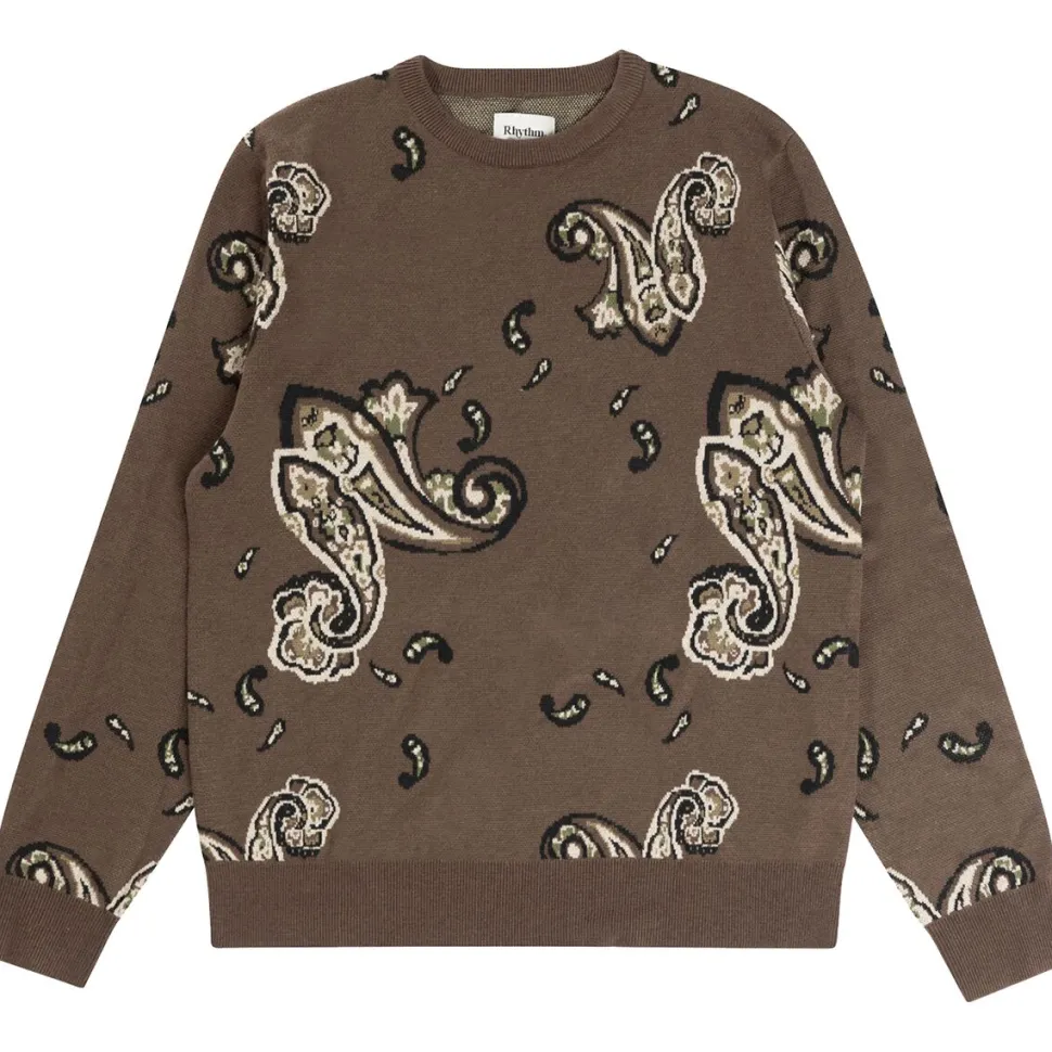 Mohair Paisley Knit Sweater - Men's