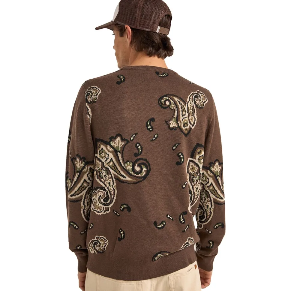 Mohair Paisley Knit Sweater - Men's