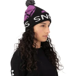 Mtn Pixel Merino Pom Pom Beanie