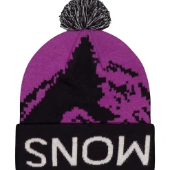 Mtn Pixel Merino Pom Pom Beanie