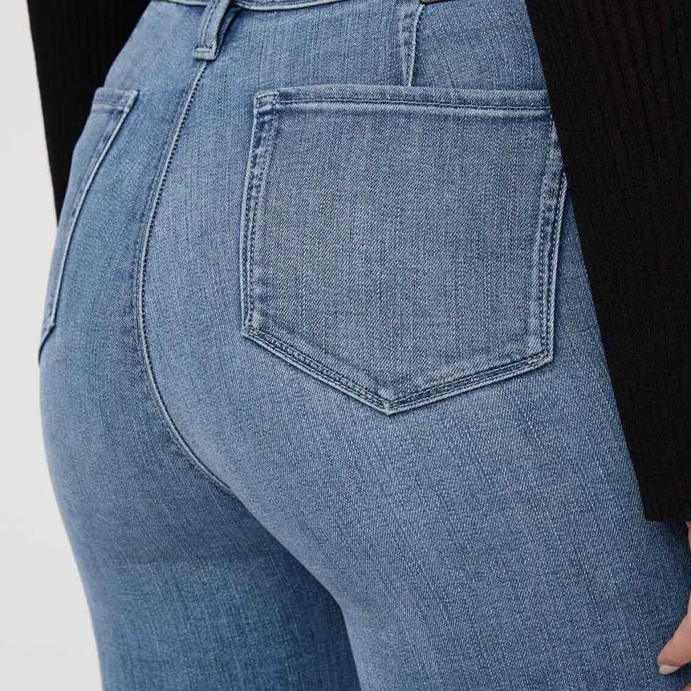 No Sweat Denim High Rise Slim Straight Pant - Women's