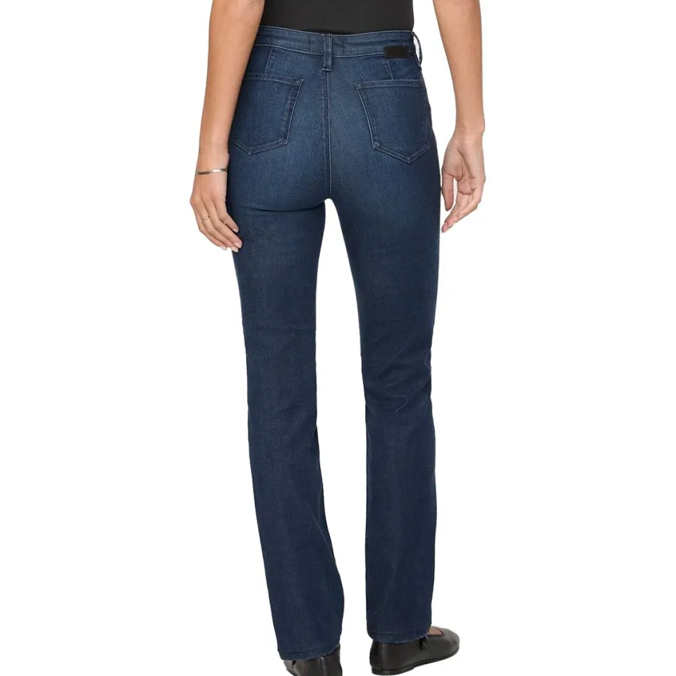 No Sweat Denim High Rise Slim Straight Pant - Women's