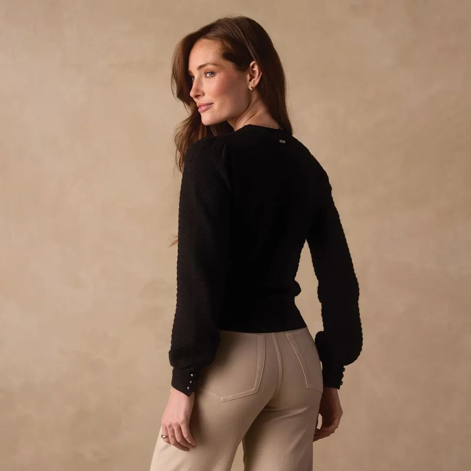 Olivia Pointelle Crew Sweater - Women's