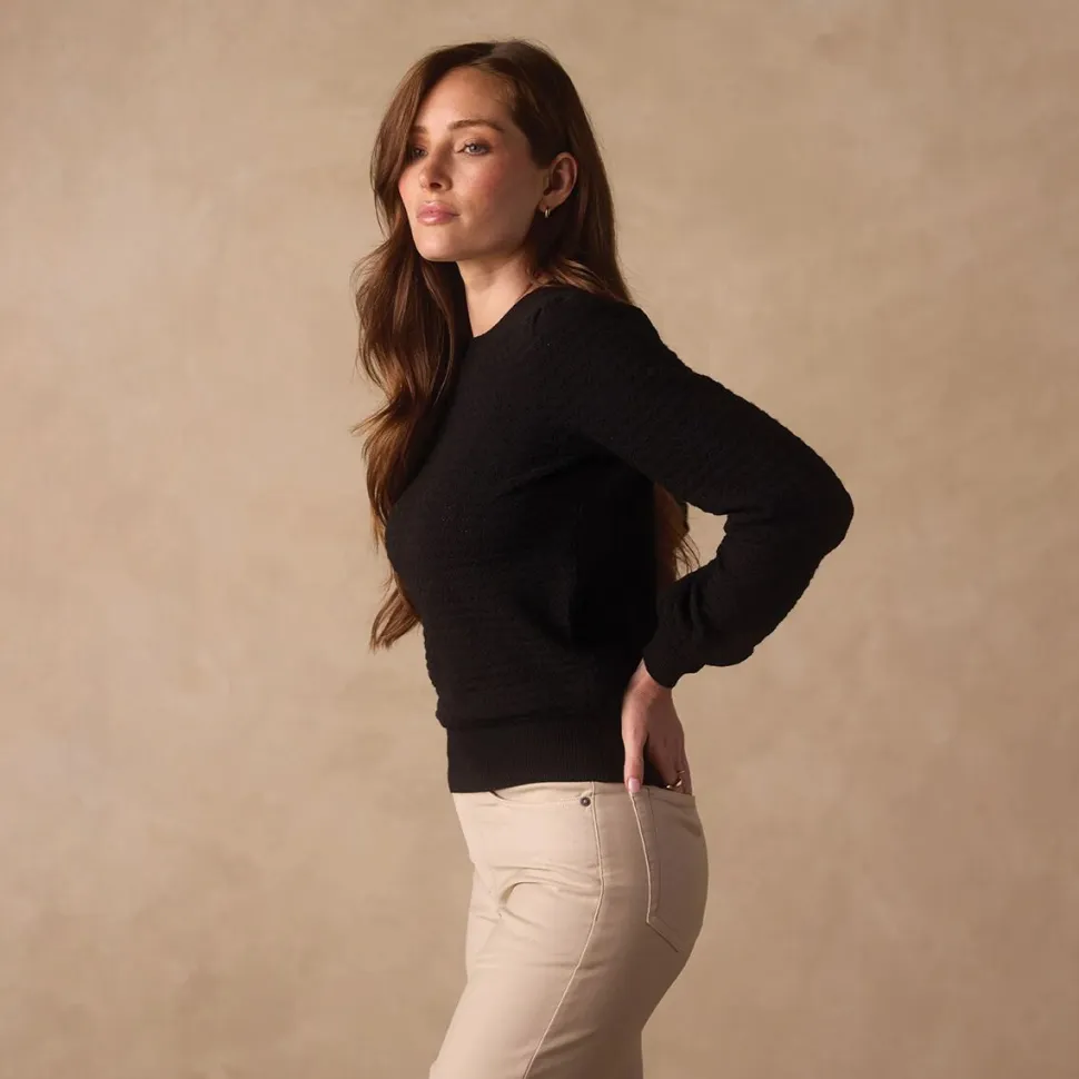 Olivia Pointelle Crew Sweater - Women's
