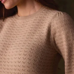 Olivia Pointelle Crew Sweater - Women's