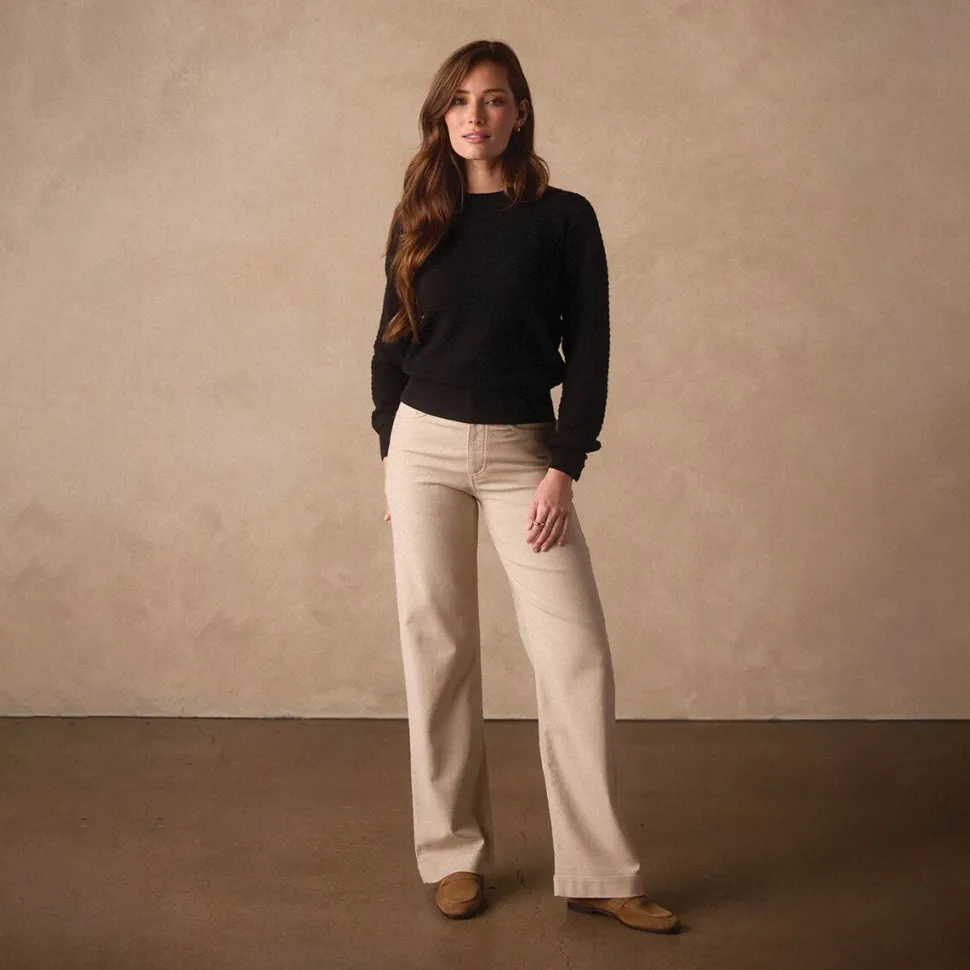 Olivia Pointelle Crew Sweater - Women's