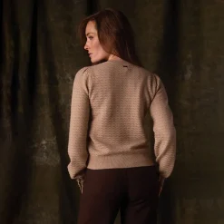 Olivia Pointelle Crew Sweater - Women's