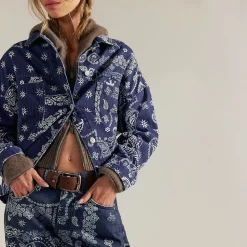 Opal Swing Printed Denim Jacket - Women's