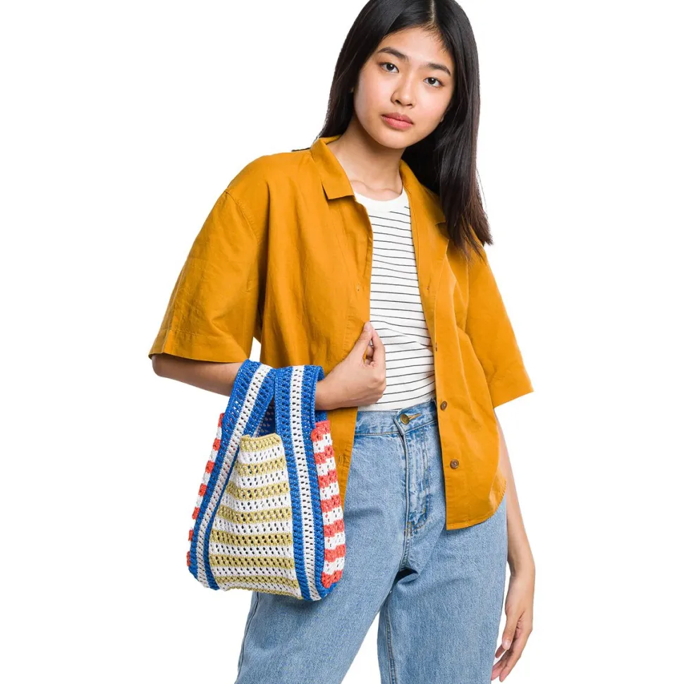 Raffia Stripe Mini Bag