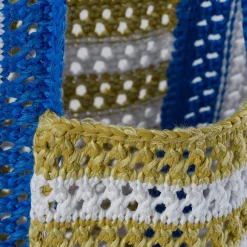 Raffia Stripe Mini Bag