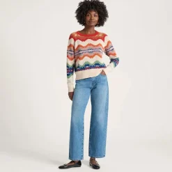 Raglan Cotton Graphic Sweater - Women's