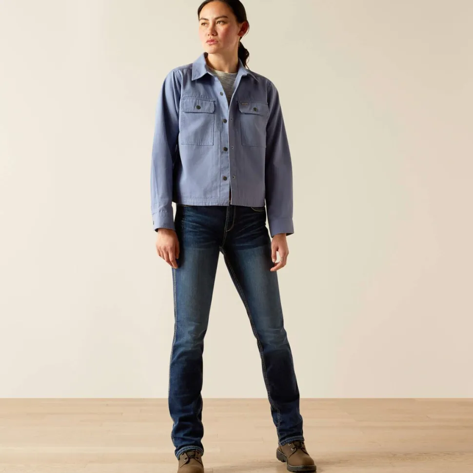 Rebar Cropped Woven Shirt Jacket - Women's