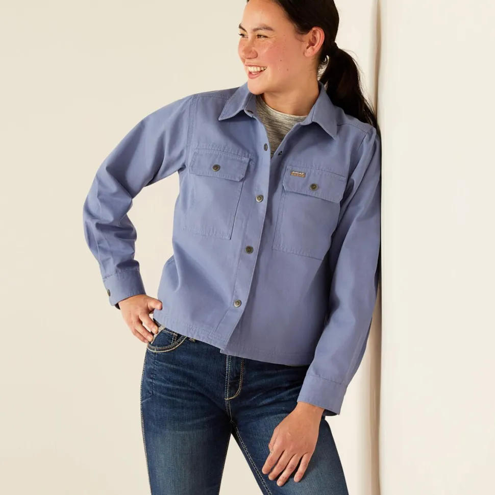 Rebar Cropped Woven Shirt Jacket - Women's