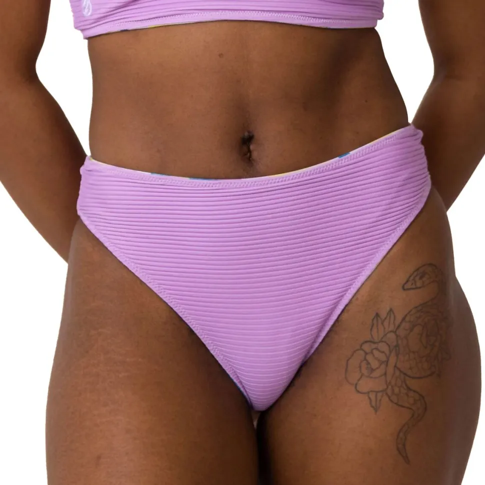 Reversible High Leg Bikini Bottom - Women's
