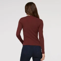 Ribbed Pima Fitted Button Down Top - Women's