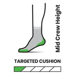 Run Targeted Cushion Mid Crew Sock - Women's