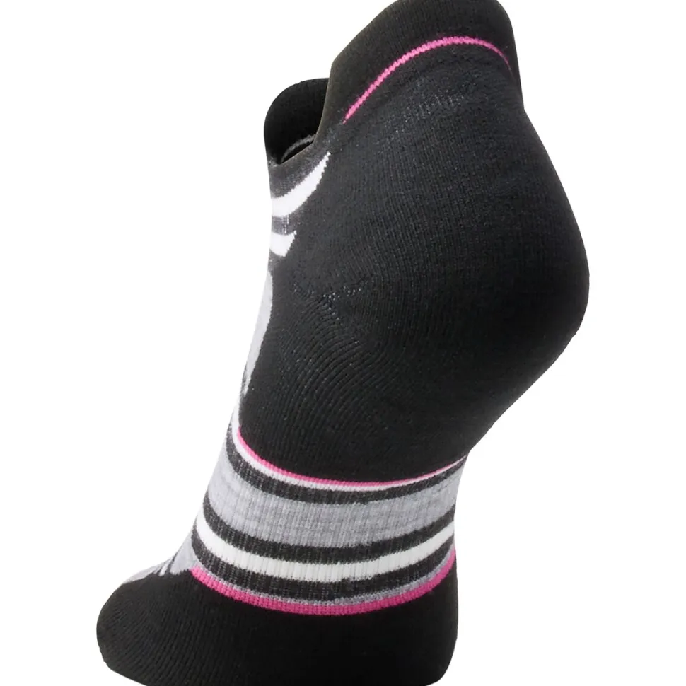 Run Targeted Cushion Stripe Low Ankle Sock - Women's