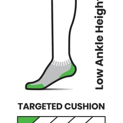 Run Targeted Cushion Stripe Low Ankle Sock - Women's