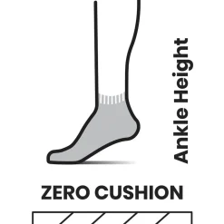 Run Zero Cushion Ankle Sock