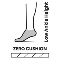 Run Zero Cushion Stripe Low Ankle Sock - Women's