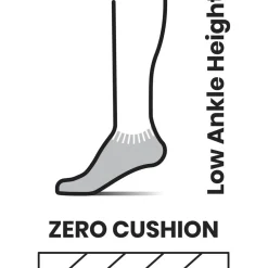 Run Zero Cushion Stripe Low Ankle Sock - Women's