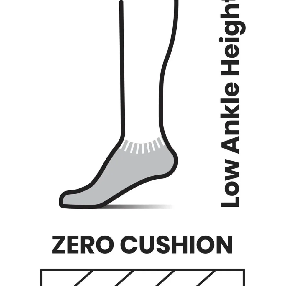 Run Zero Cushion Stripe Low Ankle Sock - Women's