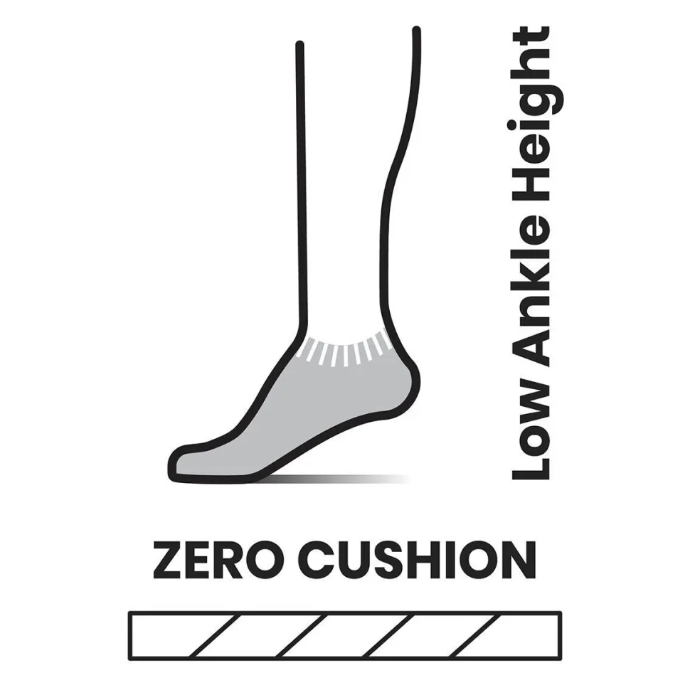 Run Zero Cushion Stripe Low Ankle Sock - Women's