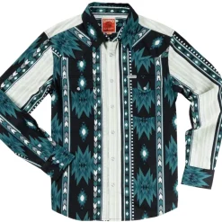 Serape Pearl Snap Long-Sleeve Shirt - Men's