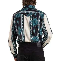 Serape Pearl Snap Long-Sleeve Shirt - Men's