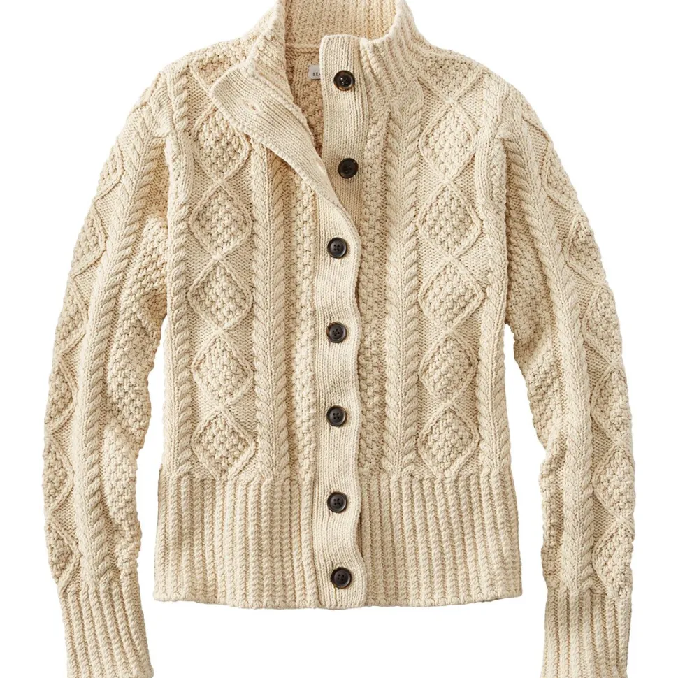 Signature Cotton Fisherman Button Cardigan - Women's