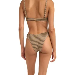 Sol Stripe Hi Cut Bikini Bottom - Women's