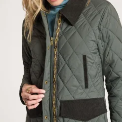 Sun River Corduroy Accent Field Coat - Women's