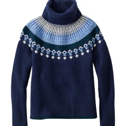 Supersoft Waffle Fair Isle Turtleneck Sweater - Women's