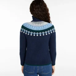 Supersoft Waffle Fair Isle Turtleneck Sweater - Women's