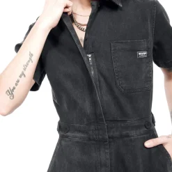 The Essential Short-Sleeve Denim High Waisted Coverall