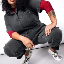 The Essential Short-Sleeve Denim High Waisted Coverall