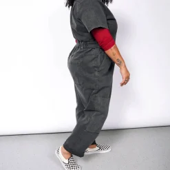 The Essential Short-Sleeve Denim High Waisted Coverall