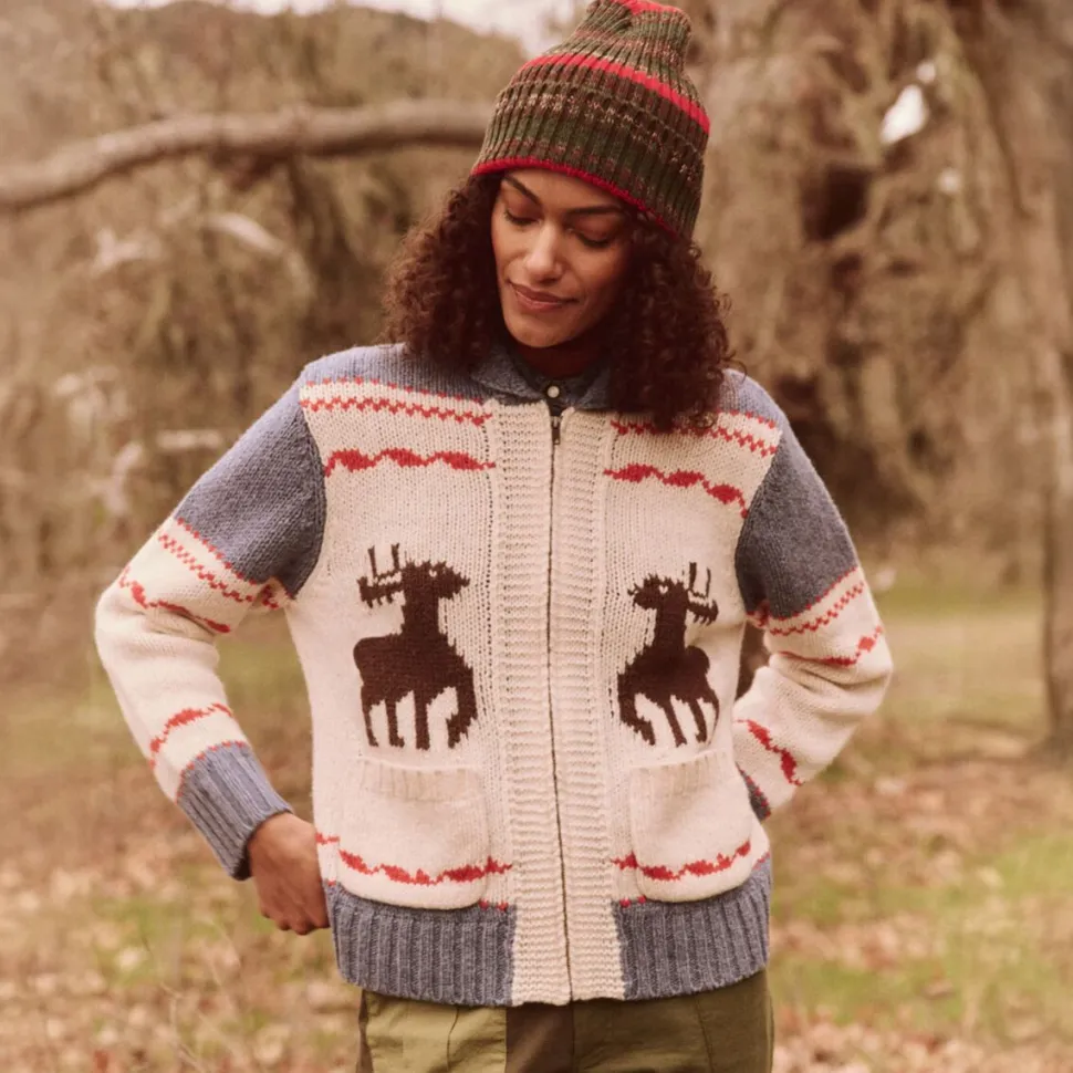 The Shawl Collar Full Zip Sweater - Women's