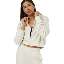 TreeTerry Oversized Cropped Zip Hoodie - Women's
