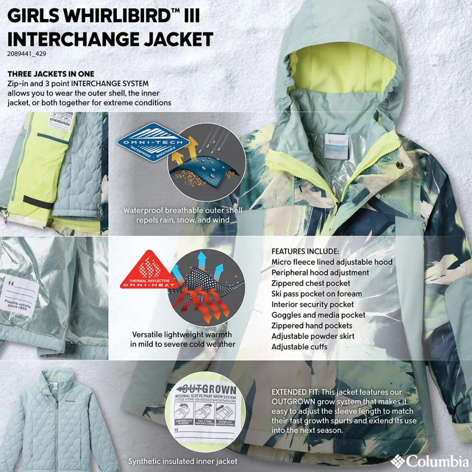 Whirlibird III Interchange Jacket - Girls'